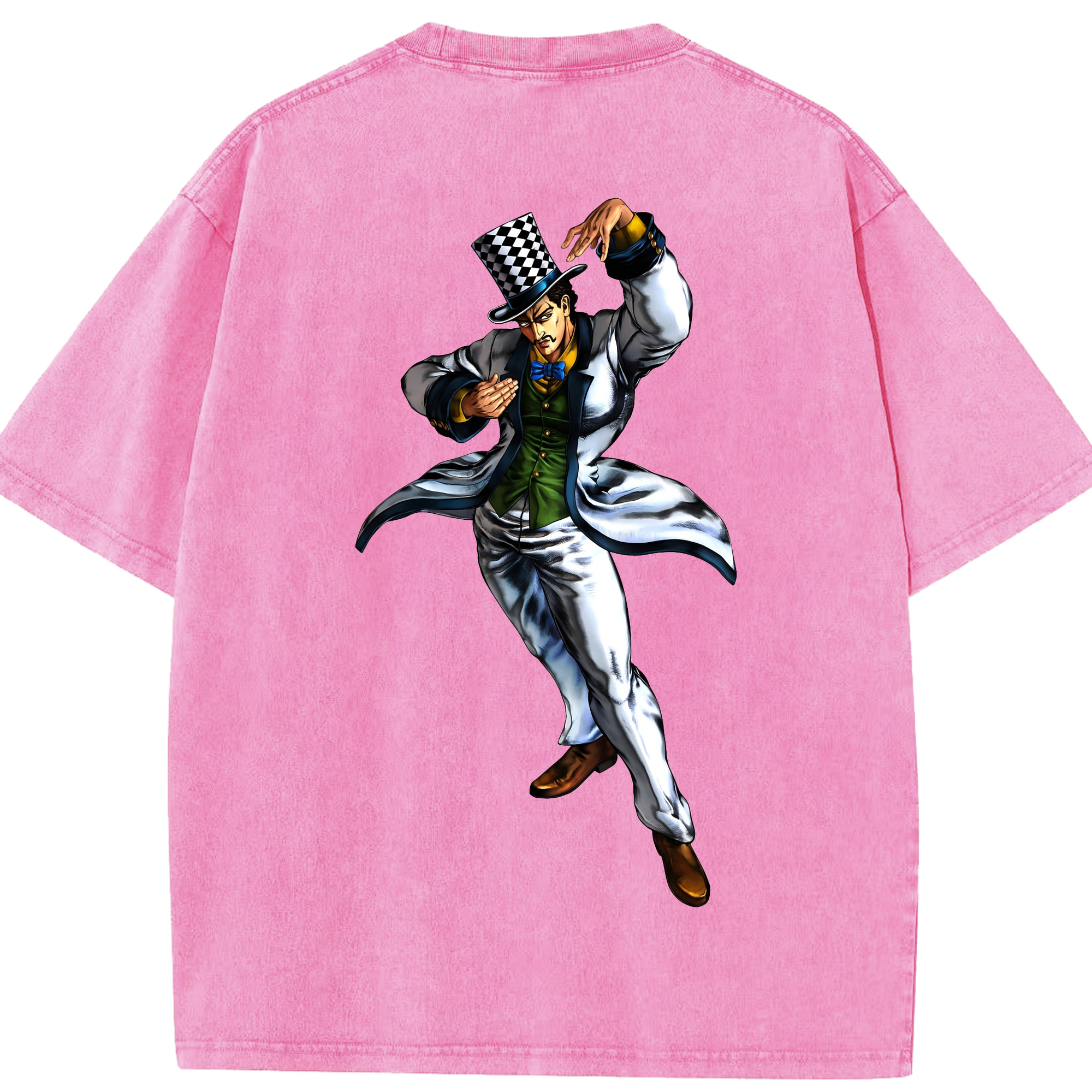 （画像用） ジョジョの奇妙な冒険 ウィル?アントニオ?ツェペリ JoJo's Bizarre Adventure Will Anthonio Zeppeli 綿100% ヴィンテージ風 半袖Tシャツ（背面プリント）